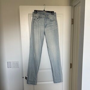 American Eagle Outfitters Light Blue Straight Leg Jeans